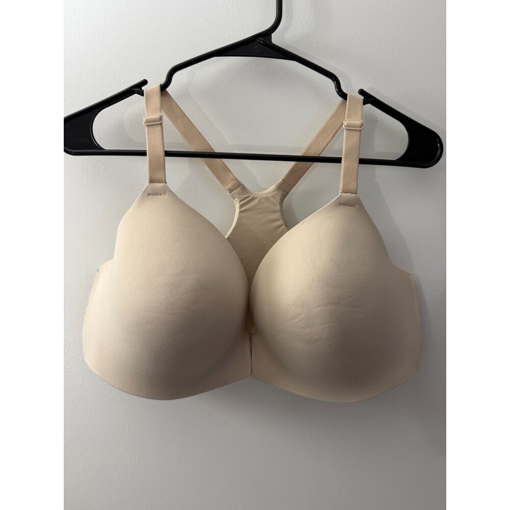 Soma Front Clasp Hook Bra Nude Women's 38DD Underwire Neutral Racerback Scandi
